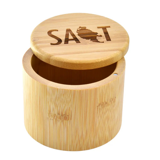 Engraved Bamboo Saltboxes