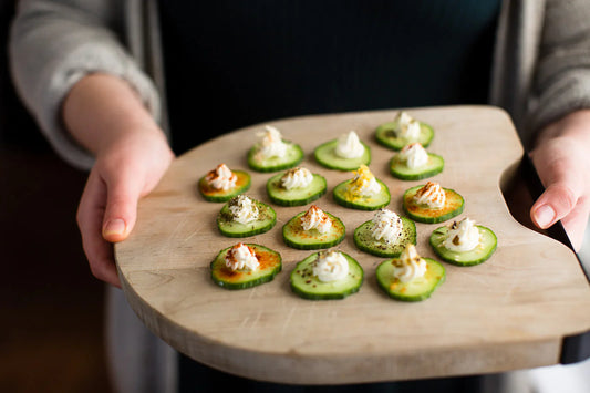 Rainbow Cucumber Cream Cheese Bites
