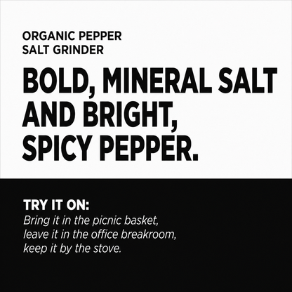 Organic Pepper Salt Grinder